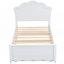 Lit plateforme en bois avec tête de lit et lit gigogne simple-1266489175