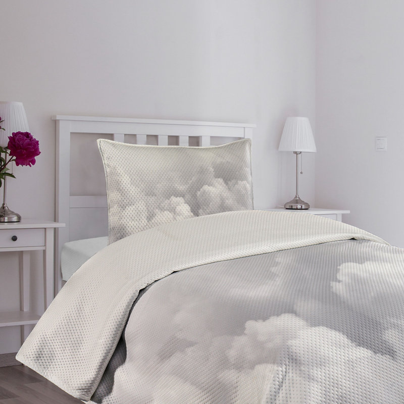 Twin Gray Quilted Polyester Bedspread Set with Pillow Sham