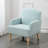 Modern Accent Chair with Retro Wooden Legs & Nailhead Trim-1249661471-1261144261-1266631244