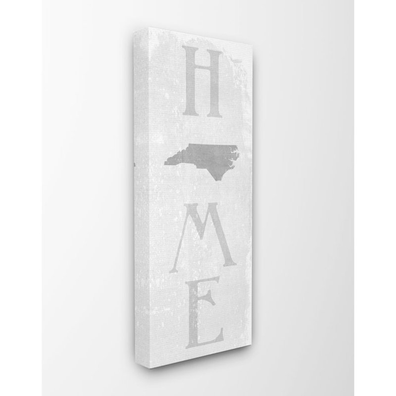 « north caroline home state textured word motif », impression sur toile, Toile tendue, H 24 po x l 10 po