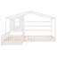 Lit maison, structure en L avec clôture et sommier à lattes-1821601514