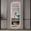Miroir mural 65 po x 21 po sans cadre à DEL pleine longueur, miroir 3 couleurs à gradation continue et irrégulière, verre argenté sans cuivre de 5 mm pour garde-robe de chambre à coucher