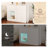 44"-85" Extendable Sofa Bar Table Cabinet With LED