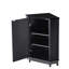 Armoire de salle de bain triangulaire noire avec tablette réglable-131209131