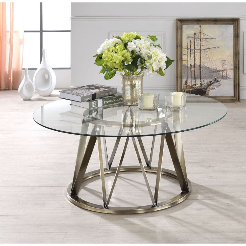 Aksayan Glass Top Coffee Table