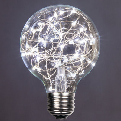 25 Watt Equivalent G80 LED, Non-Dimmable Light Bulb Cool White (7000K) E26/Medium (Standard) Base