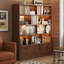 Étagère de rangement verrouillable avec portes H 70,87 "x l 47,24", tablette autoportante, vitrine murale
