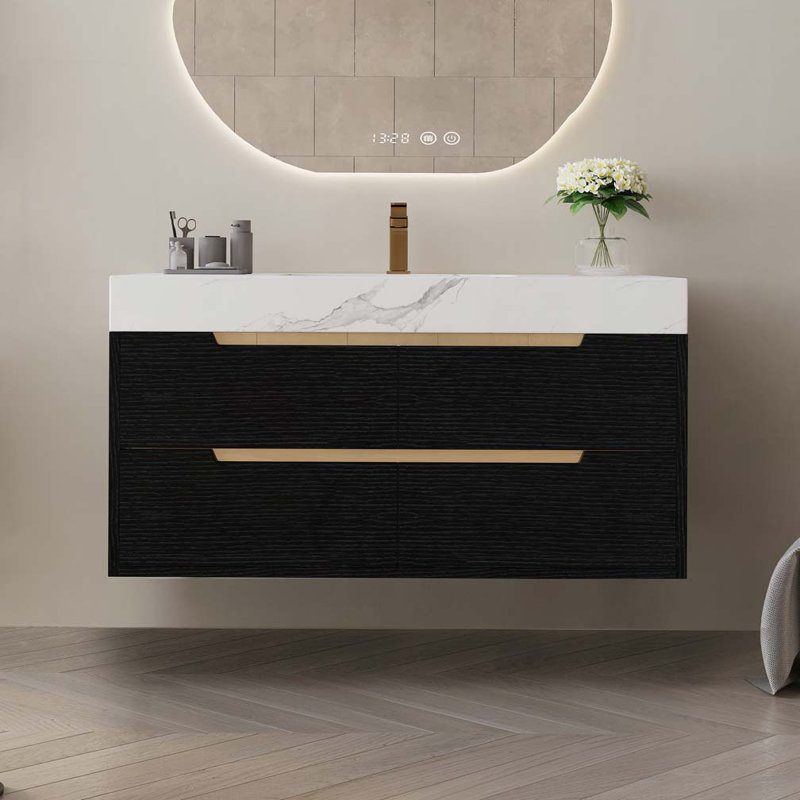 Bathroom Vanity with Undermount Sink, Black