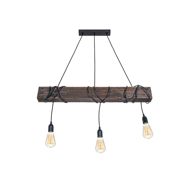 Kerley 3 - Light Kitchen Island Pendant, Rosewood