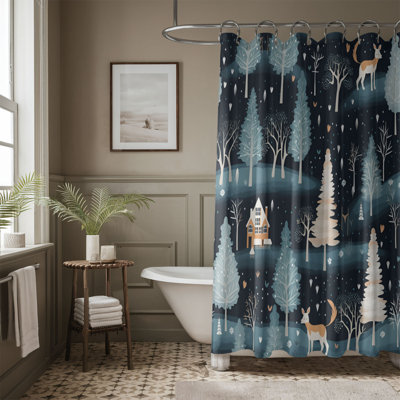 Rideau de douche Vintage Yuletide - Premium