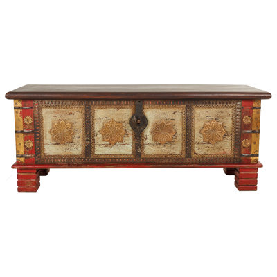 Analily 1 Piece Solid Wood Accent Trunk