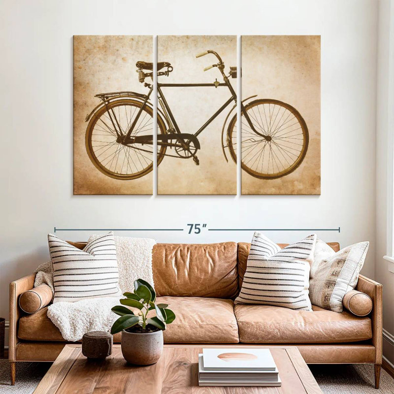 Mehar Sepia Bike, 42" H x 65" W