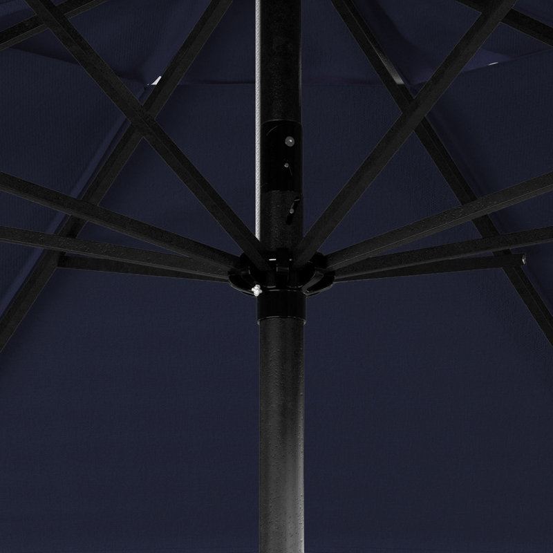 Parasol de marché en aluminium 9 pi avec manivelle et inclinaison Pacifica, Toile performance bleu marine
