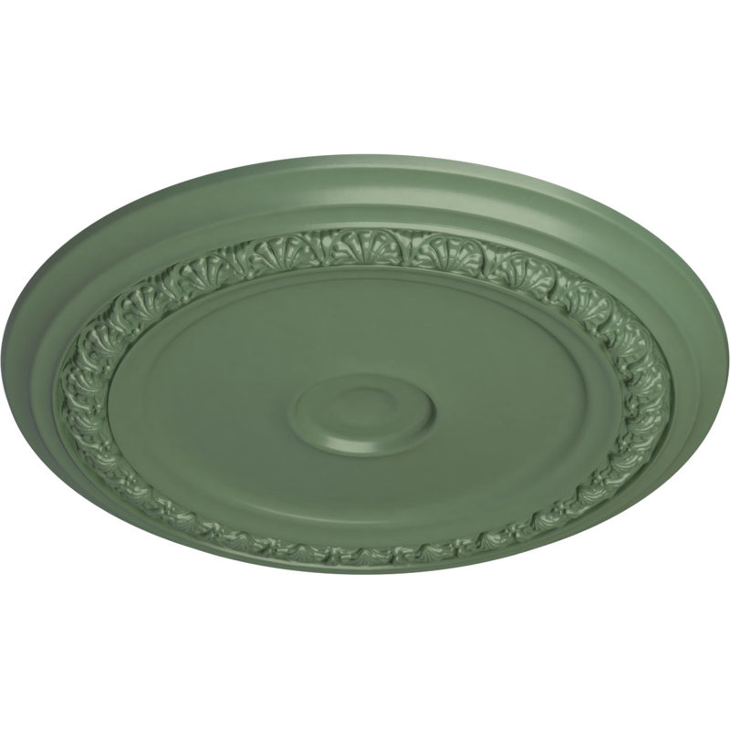 31 médaillons de plafond Carlsbad de 31 1/8 po x P 1 1/2 po (convient aux auvents jusqu'à 5 1/2 po), Vert athénien