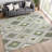 Machine Washable Indoor/Outdoor Aten ACN2331 Diamond Rug-389474993