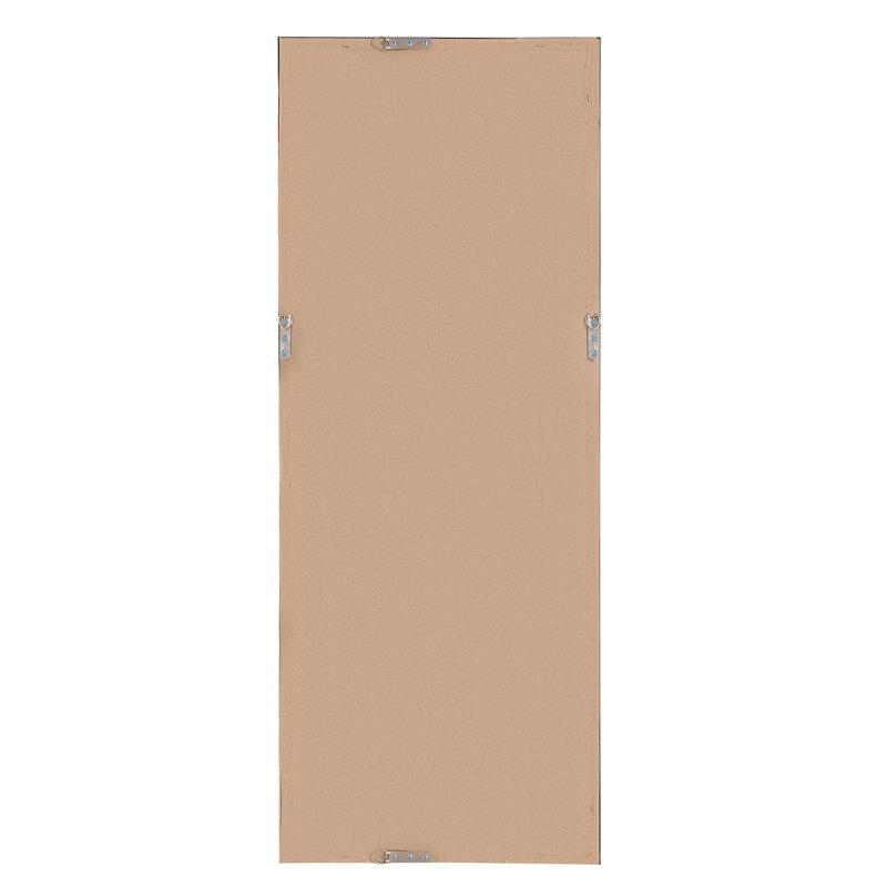 Jerrod Flat Wall Mirror, Dark Wood