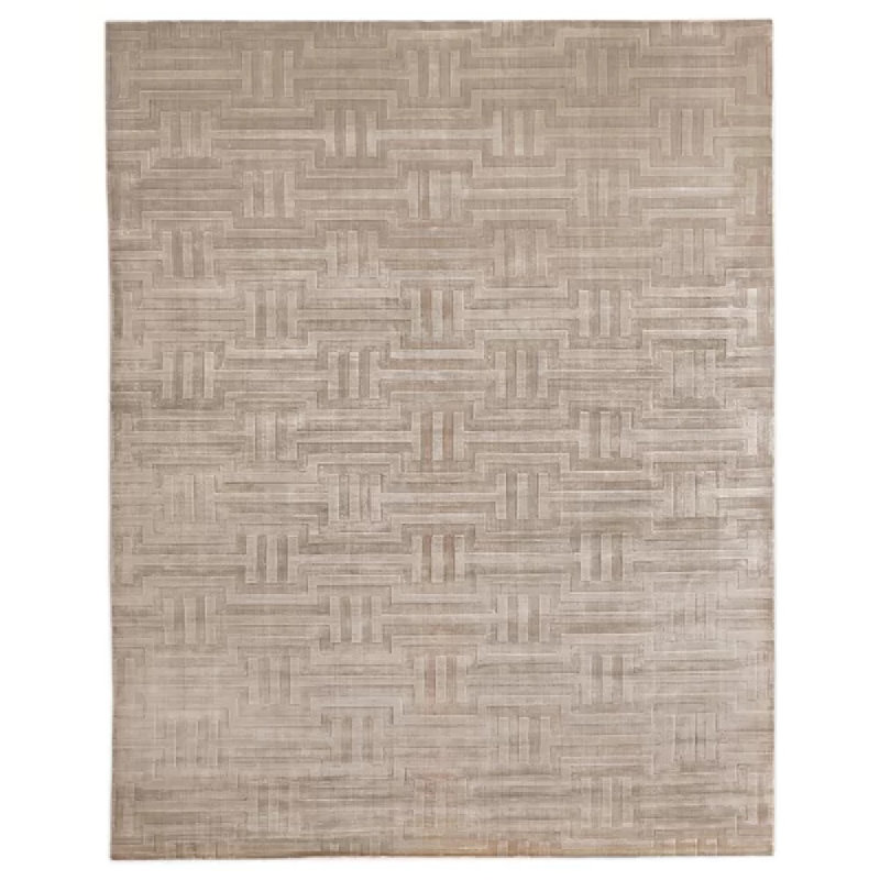 Smooch Geo Silk Area Rug, Rectangle 8' x 10'