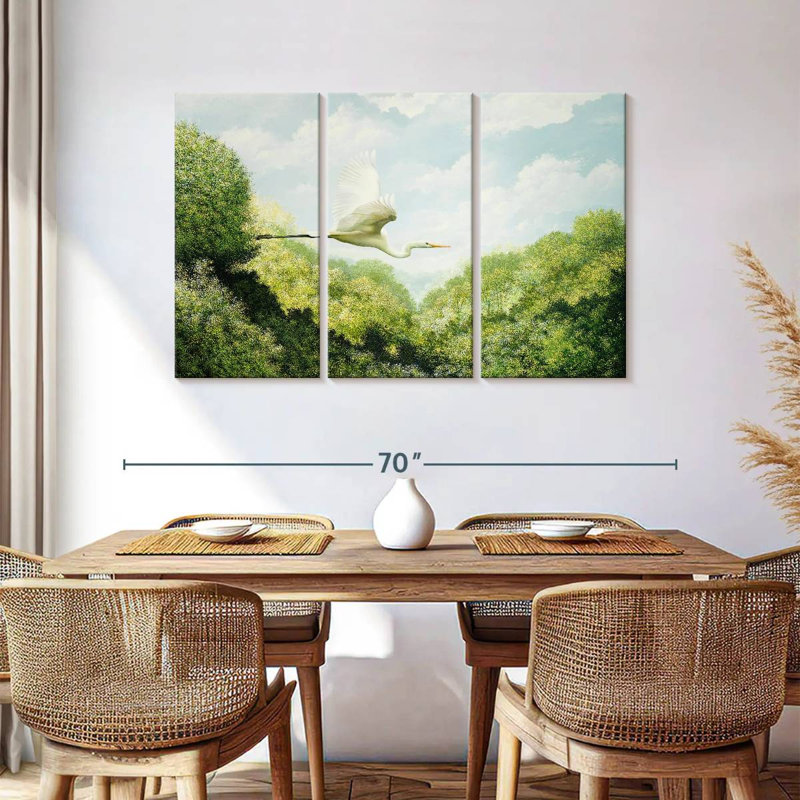 Brampt Flying Egret, 36" H x 57" W