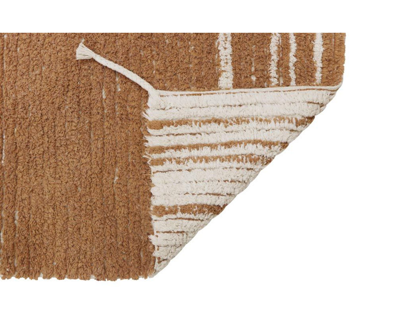 Reversible Washable Rug Twin Toffee, Rectangle 5'7" x 8'