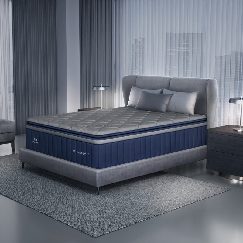 Matelas hybride rafraîchissant 16 po avec mousse à mémoire de forme et plateau-coussin Sweetnight, 16", Full
