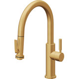 Corsano Contemporary Pull Down Kitchen Faucet with Squeeze Sprayer Low Spout and ST Series Handle