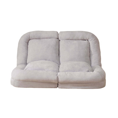 Convertible Fold-Out Double Sofa Bed With Left Part, Offering Multiple Positions And Multifunctional Use For Comfortable Living Spaces.