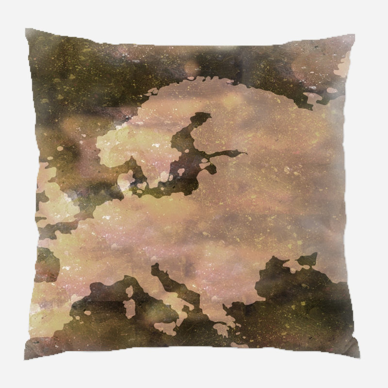 Reversible Throw Pillow, Microsuede, Indoor, Brown/Black