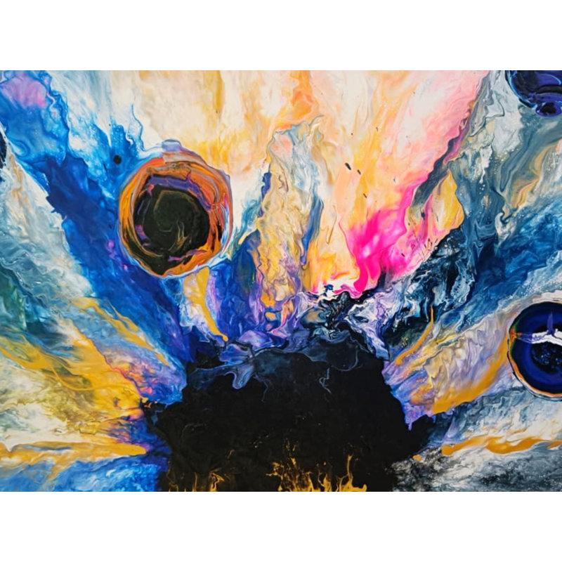 Volcan, peinture abstraite | Acrylique sur toile | Sakshi Agarwal