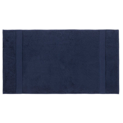 Luxueuse serviette de bain bleu foncé 100% coton, 27,6 po x 55,1 po | 450 g / m², super absorbant et doux | Lavable à la machine, cycle délicat, séchage par culbutage à basse température, parfait pour un usage au spa et à la maison, design durable et élégant
