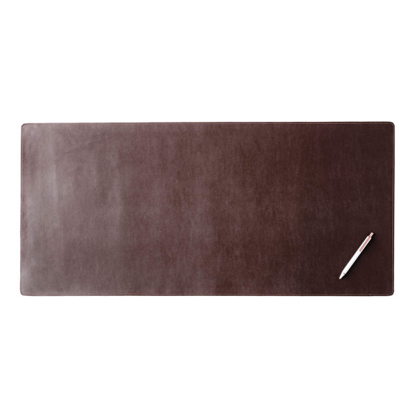 Leather Mat Desk Pad & Blotter Protector, Flat, Non Slip, 17 X 12 Inches,  Black