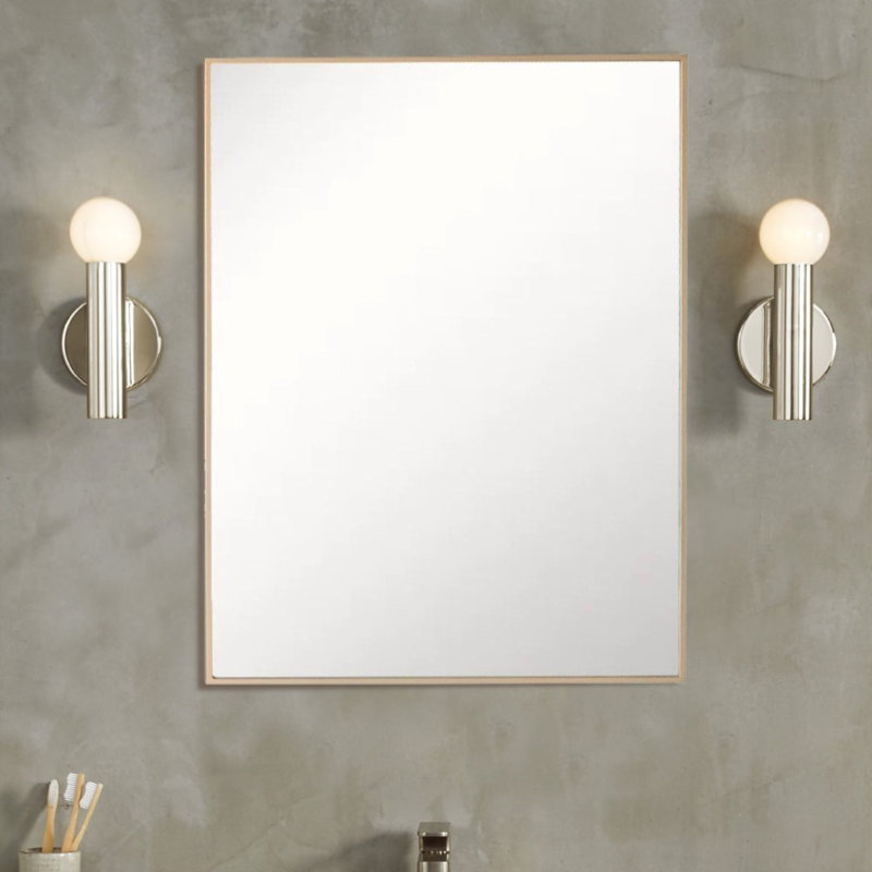 Hunsberger Rectangle Wall Mirror, Gold