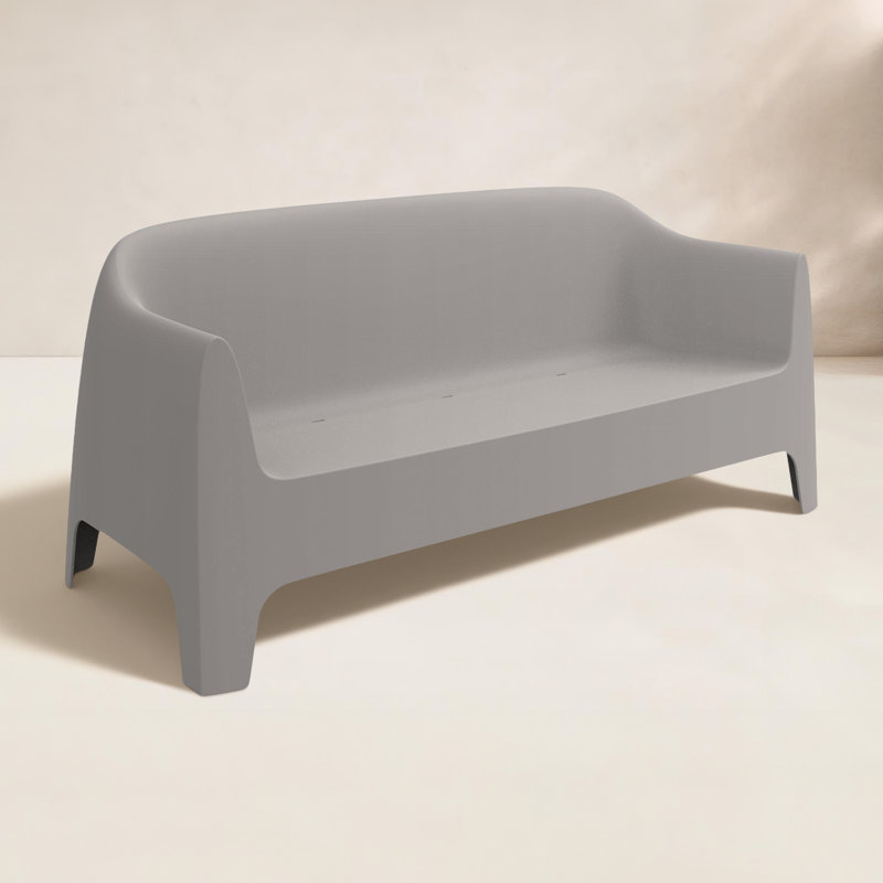 Solid 71'' Outdoor Sofa, Ecru