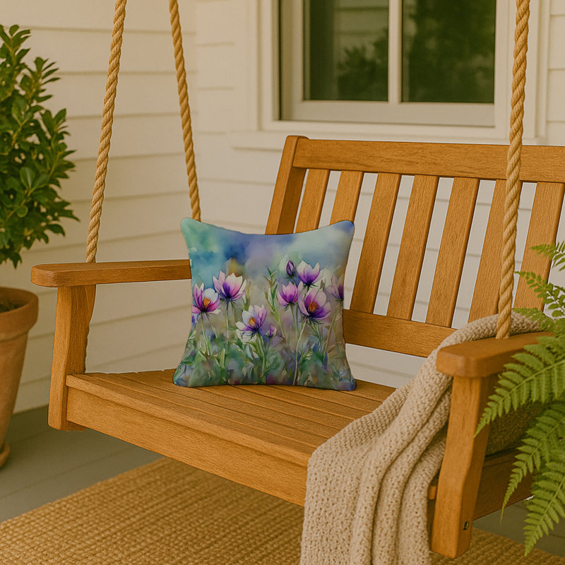 Coussin décoratif South Dakota Pasque, Carré 14 po