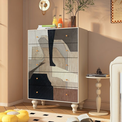 Commode décorative à cinq tiroirs Retro