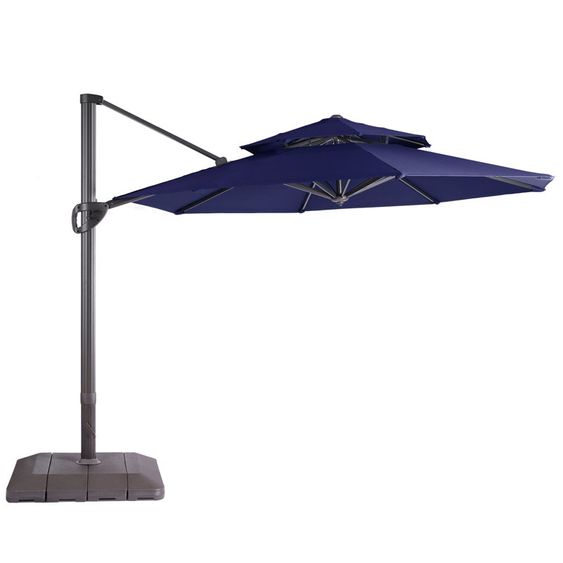 Auvent double en aluminium 11 pi, Bleu marine