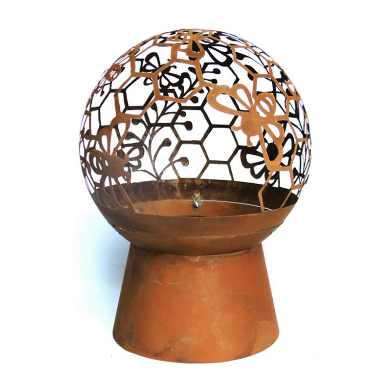 Jaylen Round Iron Wood Burning Fire Pit