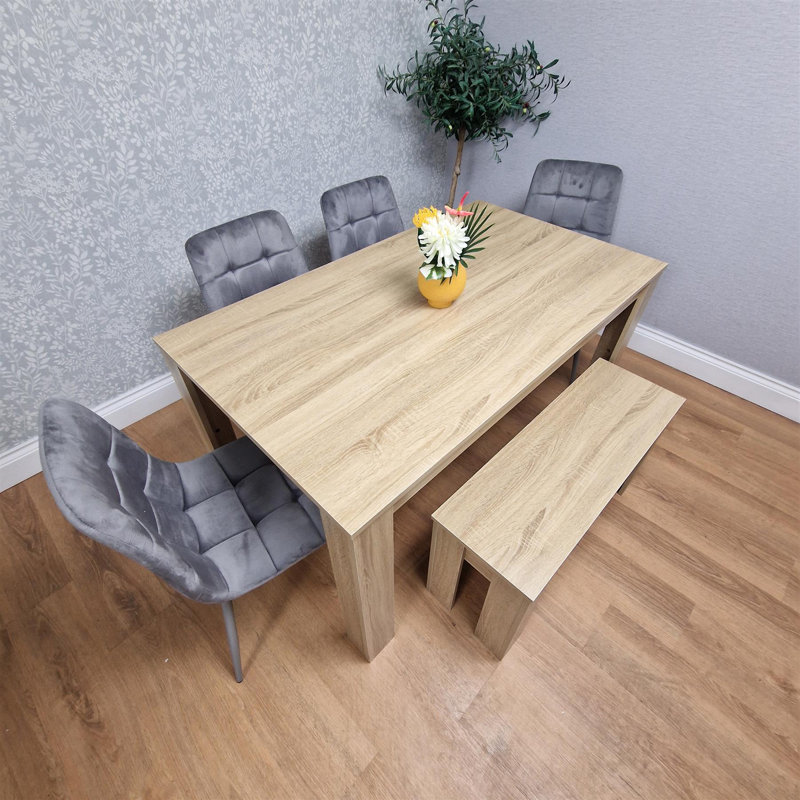 Rogene Dining Set, H75 x L140 x W80 cm 