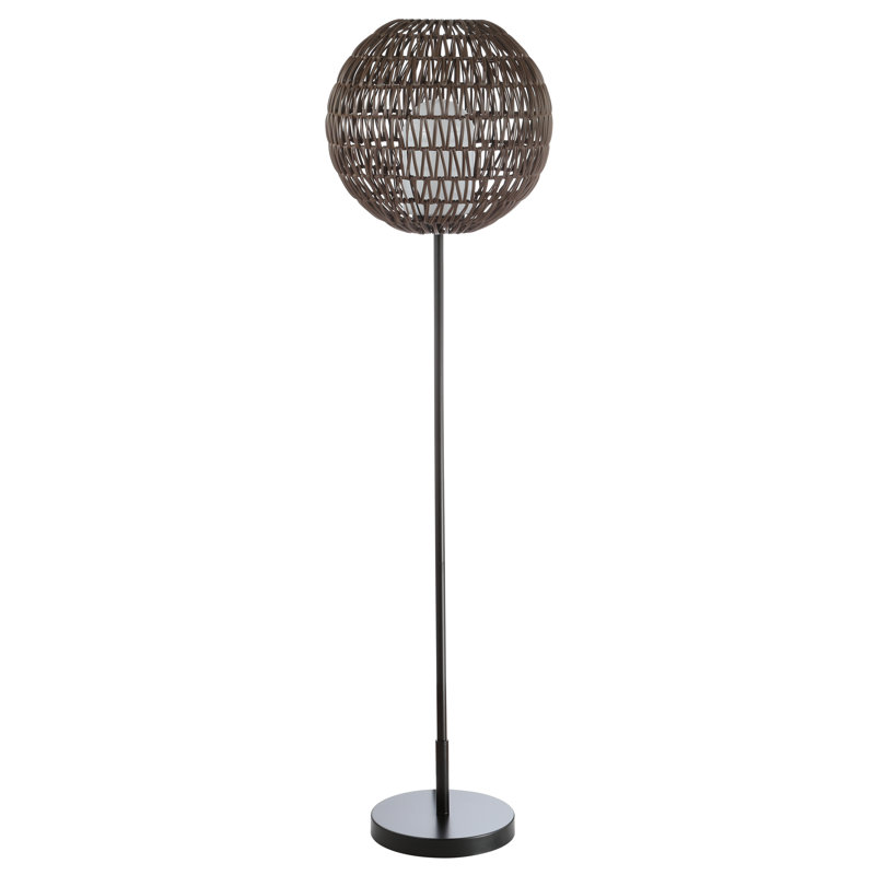 Kittredge 61" Outdoor Woven Globe LED Floor Lamp