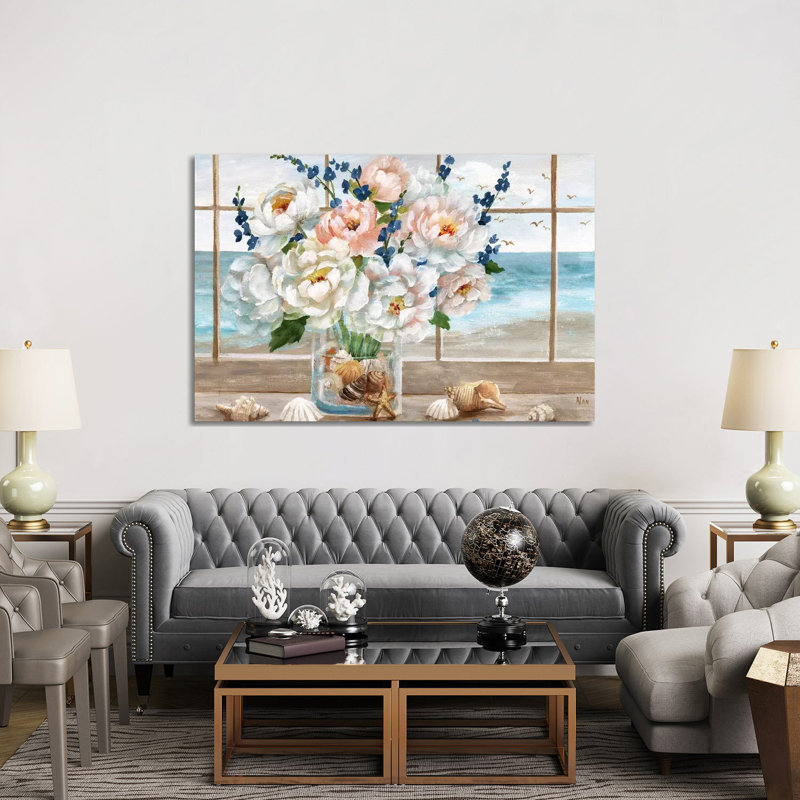 «Coastal Window» par Nan - reproduction, H 40 po x l 60 po x 1,5 po, Toile tendue