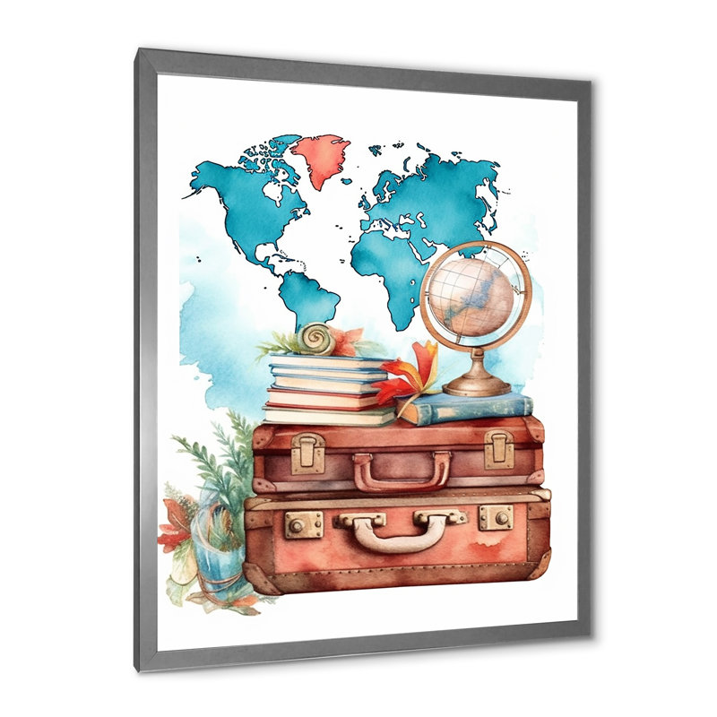 Voyage aventure II sur toile, H 32 po x l 24 po x P 1 po, Cadre simple argenté