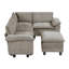 Ensemble modulaire 5 pièces avec repose-pieds moelleux en chenille-1681742374
