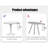 Modern Round Tulip Dining Table, 24 Inch Mid Century Coffee Table with MDF Top & Steel Base, Oval Kitchen Table for Living Room