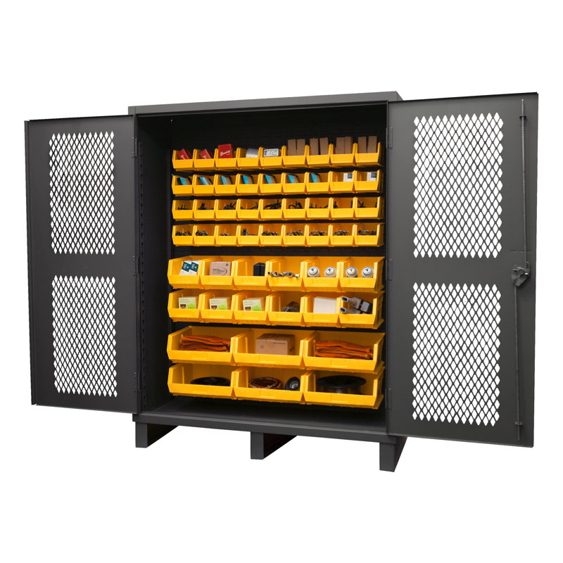 Armoire de rangement H 78 po x l 60,19 po x p 24,13 po Pavo, Jaune