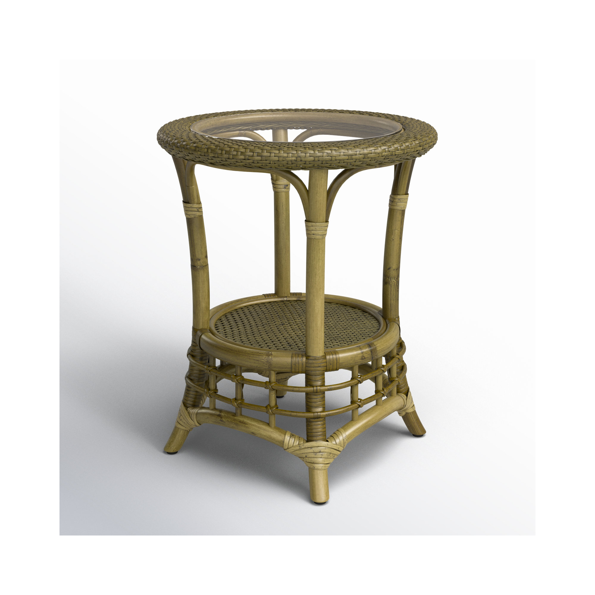 Luca End Table, Brass