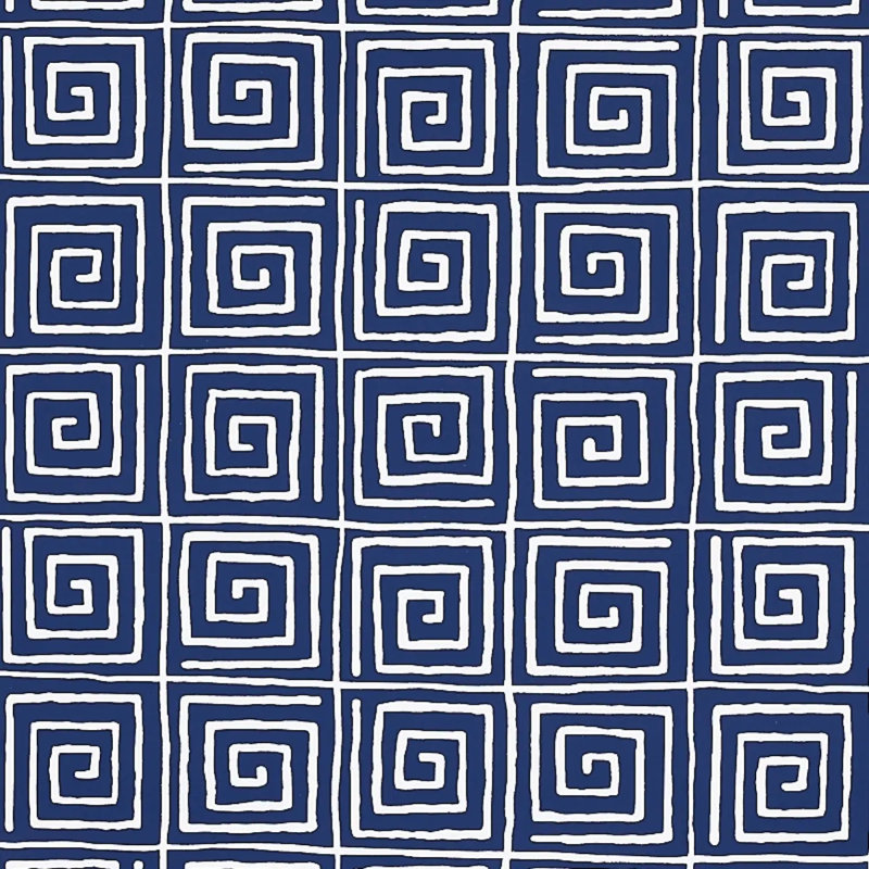 Schumacher x Cristina Buckley Trousdale Wallpaper, Midnight Blue