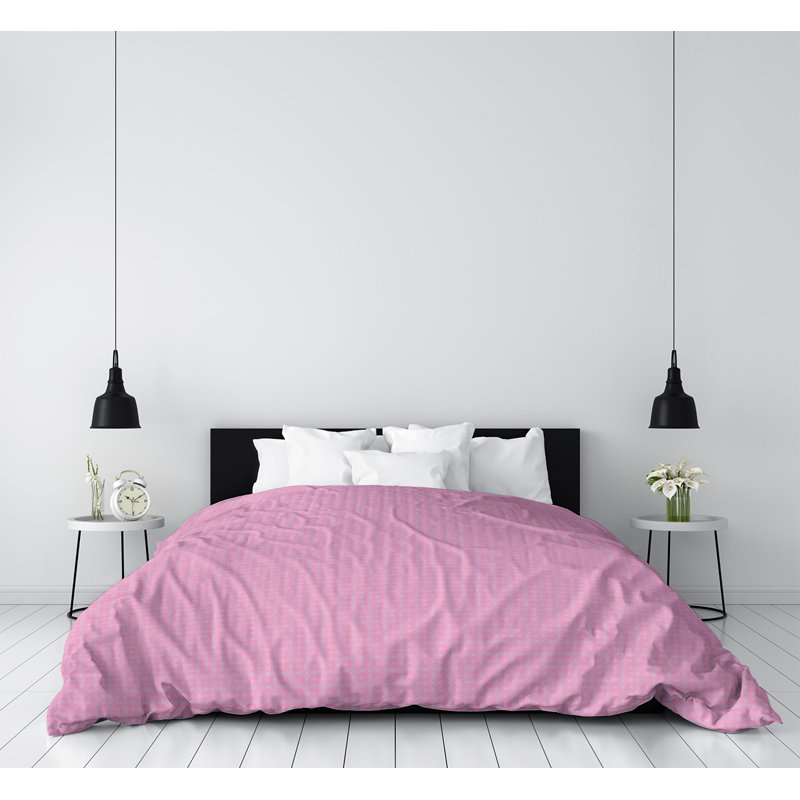Housse de couette simple Katelyn Elizabeth, Housse de couette pour très grand lit, Rose / Bleu, Microfibre
