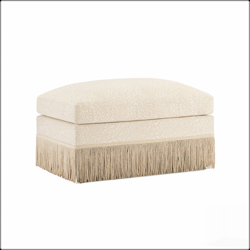 Repose-pieds en chenille léopard texturé doux, doux pour la peau et élégant pour les intérieurs modernes, beige brown