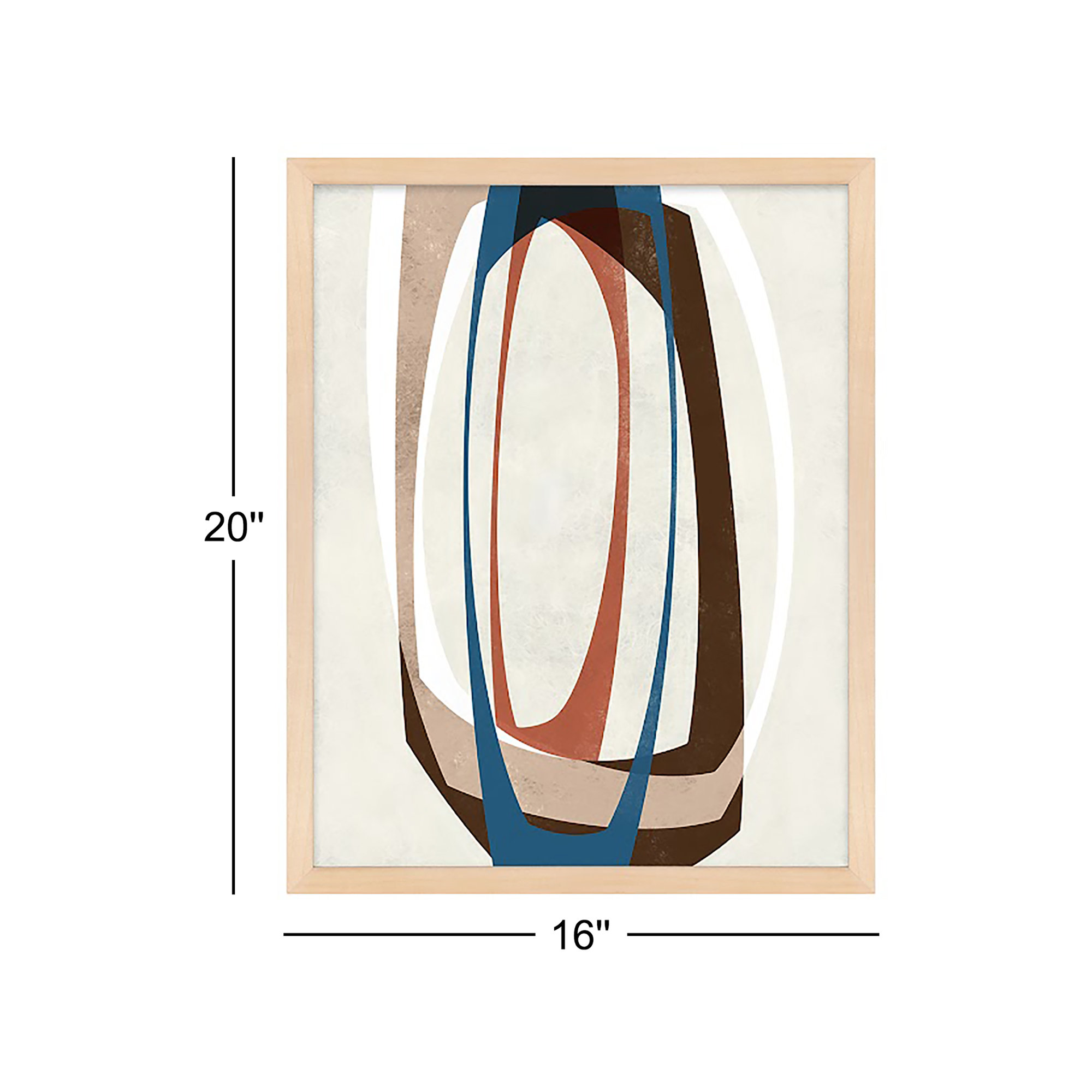 Orbit 3-5 by Jacques Pilon, 20" H x 16" W, Maple Framed