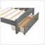 Structure de lit plateforme simple avec tiroir de rangement et support en lattes de bois sans sommier-115693387