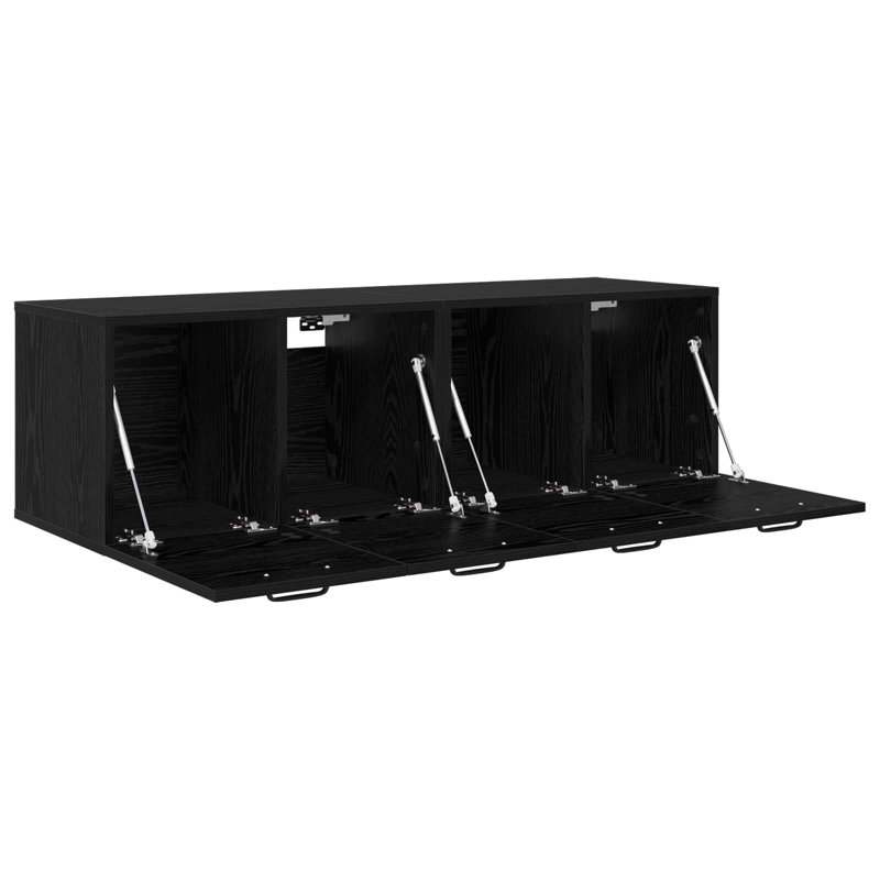 Engineered Wood Accent Cabinet, Black Oak